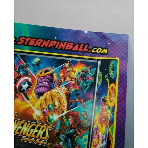 Avengers Infinity Quest Pinball Flyer Marvel Comic Incredible Hulk Art Print Pro - Picture 4 of 10